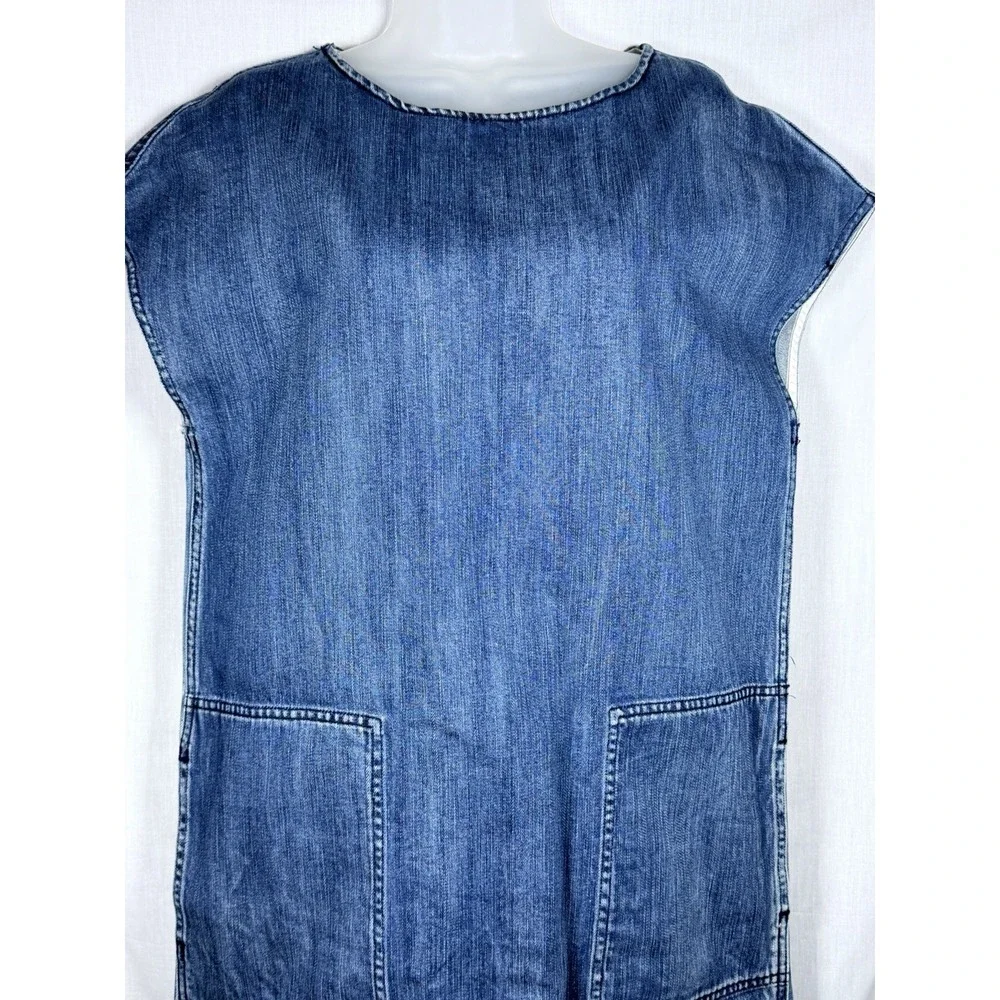 Aritzia Wilfred Free Nori Denim Mini Tunic Dress Blue‎ Size Medium Urban